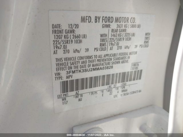 2021 FORD MUSTANG MACH-E 3FMTK3SU2MMA03828 Photo 8