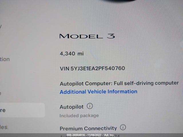 2023 TESLA MODEL 3 5YJ3E1EA2PF540760 Photo 6
