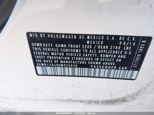 3VWD17AJ2EM323529 Volkswagen Jetta 1.8t Se