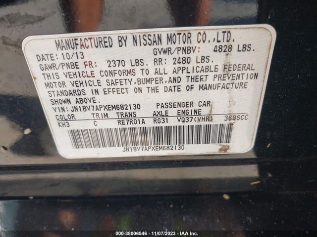 Infiniti Q50 Premium 2014 JN1BV7APXEM682130 Image 9