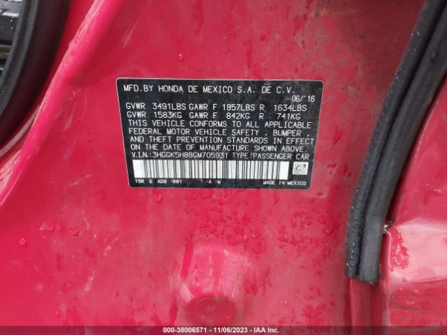 3HGGK5H88GM705931 Honda Fit Ex-l