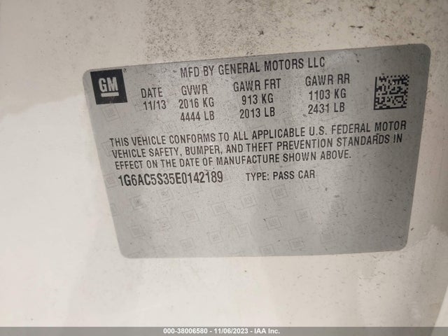 Cadillac Ats Performance Rwd 2014 1G6AC5S35E0142189 Image 9