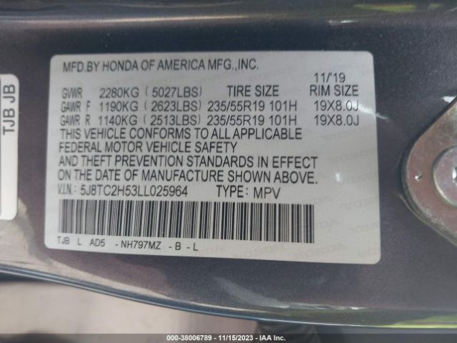 5J8TC2H53LL025964 Acura Rdx Technology Package