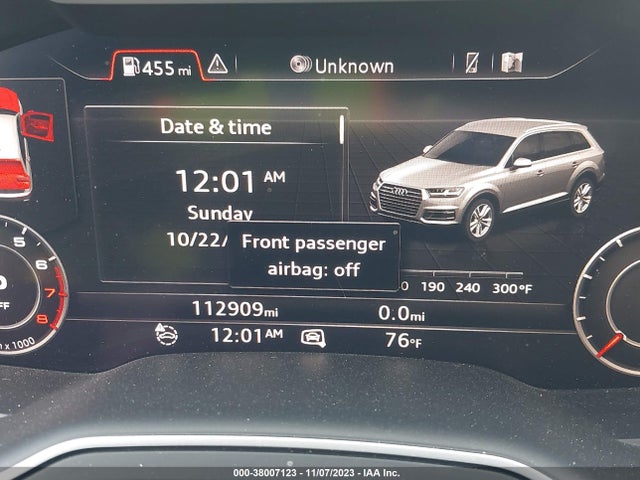 2017 AUDI Q7 3.0T PREMIUM VIN: WA1VAAF72HD012887
