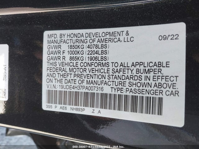 Acura Integra W/a-spec Package 2023 19UDE4H37PA007316 Image 9