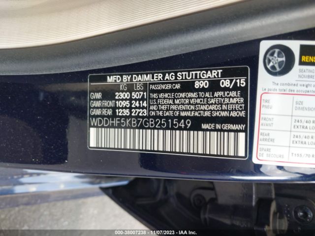 WDDHF5KB7GB251549 Mercedes-Benz E 350