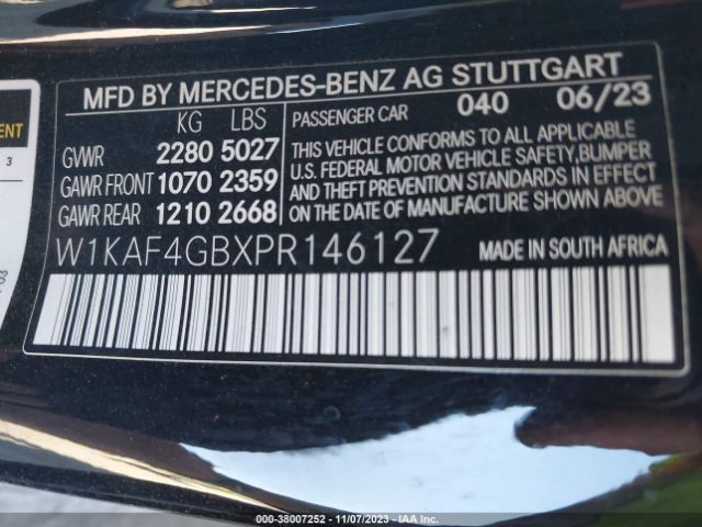 2023 MERCEDES-BENZ C 300 W1KAF4GBXPR146127 Photo 8