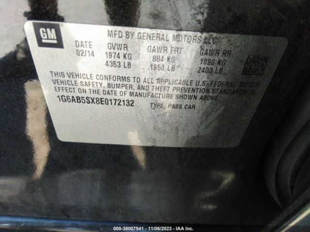 1G6AB5SX8E0172132 Cadillac ATS LUXURY
