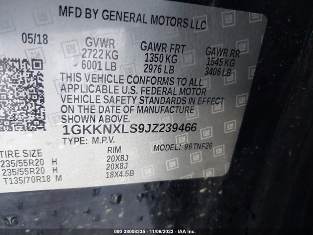 GMC Acadia Denali 2018 1GKKNXLS9JZ239466 Image 9