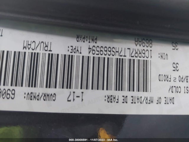 1C6RR7LT7HS669594 RAM 1500 Slt
