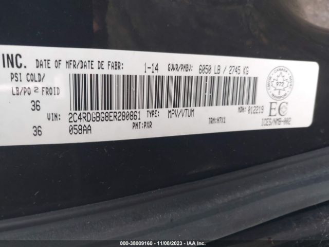 2C4RDGBG8ER280861 Dodge Grand Caravan Se/sxt