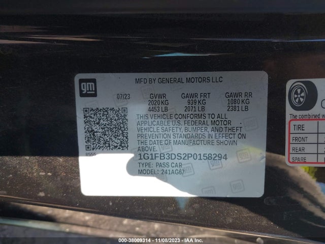Chevrolet Camaro Rwd  1lt 2023 1G1FB3DS2P0158294 Image 9