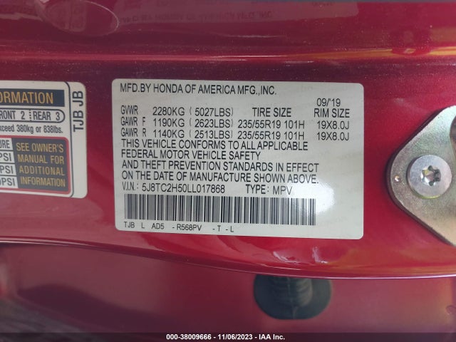 Acura Rdx Technology Package 2020 5J8TC2H50LL017868 Image 9