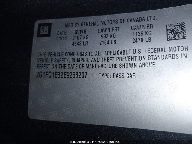 Chevrolet Camaro 2lt 2014 2G1FC1E32E9253207 Image 9
