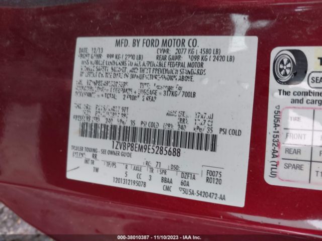 1ZVBP8EM9E5285688 Ford Mustang V6