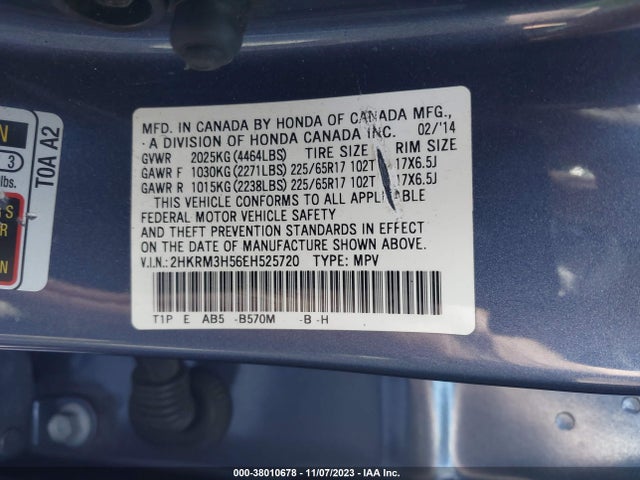 Honda CR-V EX 2014 2HKRM3H56EH525720 Image 9