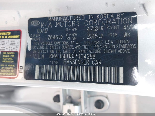 KIA Cadenza Premium 2018 KNALB4J18J5104288 Image 9