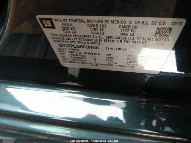 3GTU2PEJ9HG201991 GMC Sierra 1500 Denali