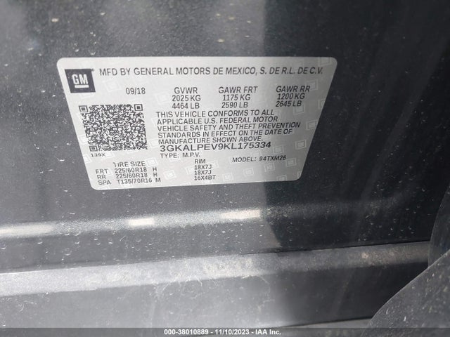 GMC Terrain Slt 2019 3GKALPEV9KL175334 Image 9