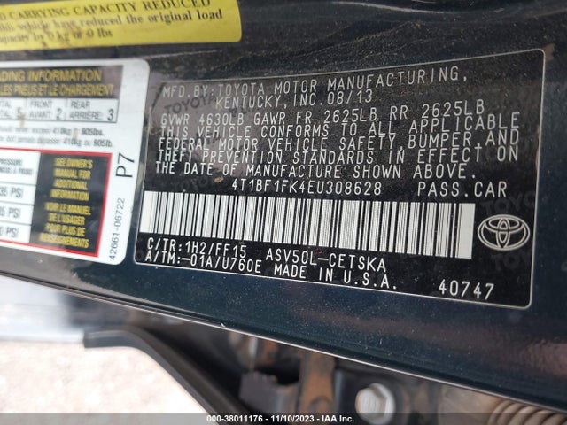 Toyota CAMRY SE 2014 4T1BF1FK4EU308628 Image 9