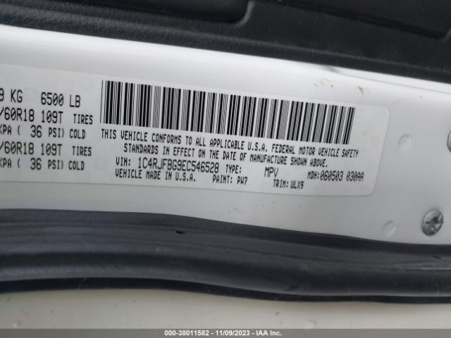 1C4RJFBG9EC546528 Jeep Grand Cherokee Limited