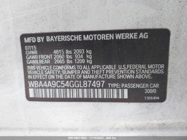 BMW 428i Gran Coupe 2016 WBA4A9C54GGL87497 Image 9