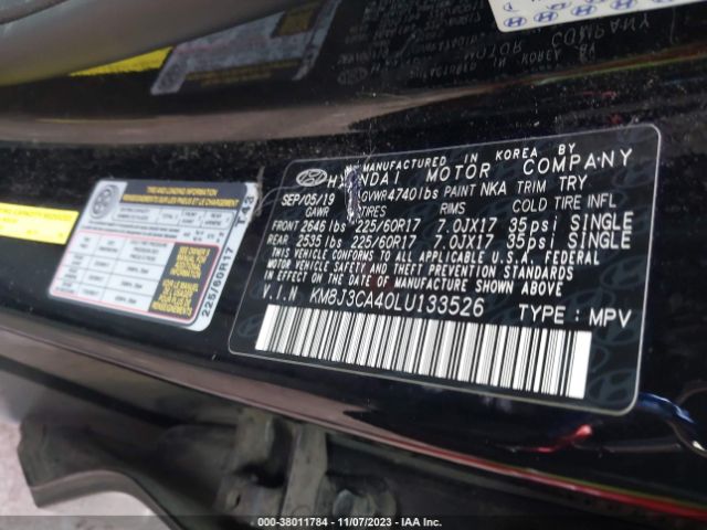 KM8J3CA40LU133526 Hyundai Tucson Value
