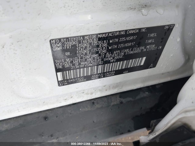 Toyota RAV4 LE 2022 2T3H1RFV5NW200382 Image 9