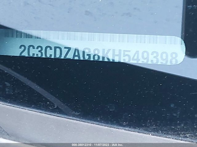 2C3CDZAG8KH549398 Dodge Challenger Sxt