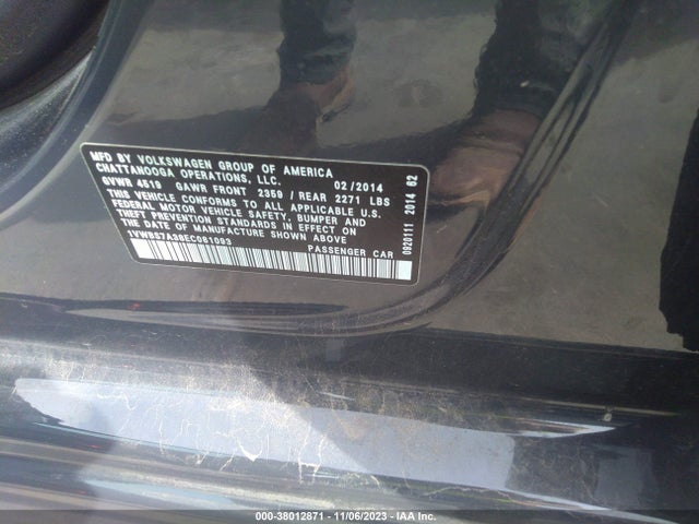 1VWBS7A38EC081093 Volkswagen Passat 1.8t Sport