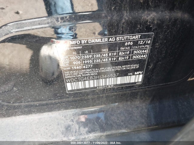 Mercedes-Benz GLA 250 2017 WDCTG4EB3HJ346537 Image 9