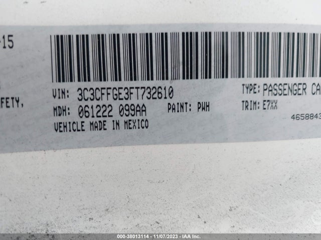 2015 FIAT 500E 3C3CFFGE3FT732610 Photo 8