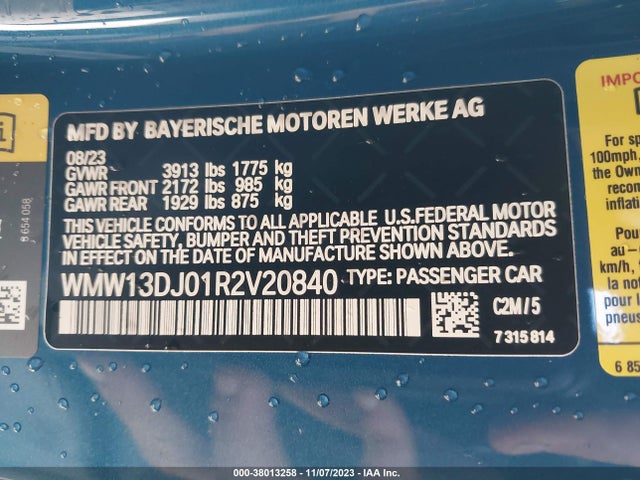 2024 MINI SE HARDTOP WMW13DJ01R2V20840 Photo 8