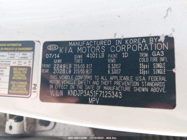 KNDJP3A51F7125343 KIA SOUL +