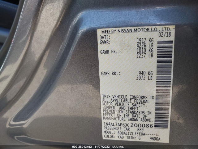 Nissan Altima 2018 1N4AL3AP6JC200086 Image 25