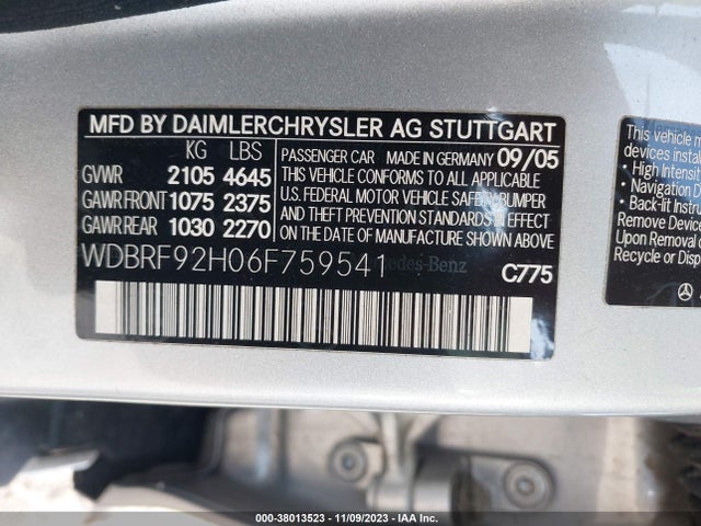 2006 MERCEDES-BENZ C 280 WDBRF92H06F759541 Photo 8