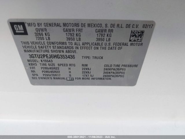 3GTU2PEJ6HG353436 GMC Sierra 1500 Denali