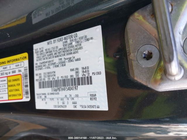 1FA6P8TH4F5404197 Ford Mustang Ecoboost