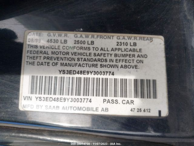 2000 SAAB 9-5 YS3ED48E9Y3003774 Photo 8