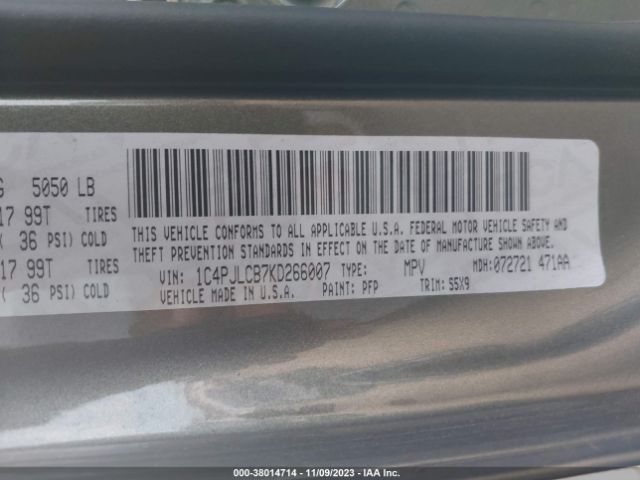 2019 JEEP CHEROKEE 1C4PJLCB7KD266007 Photo 8