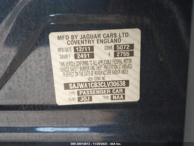 2012 JAGUAR XJ SAJWA1CB3CLV30638 Photo 8