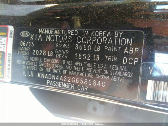 KNADN4A32G6586840 KIA RIO EX