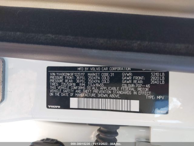 2015 VOLVO XC70 YV4902NK8F1225117 Photo 8