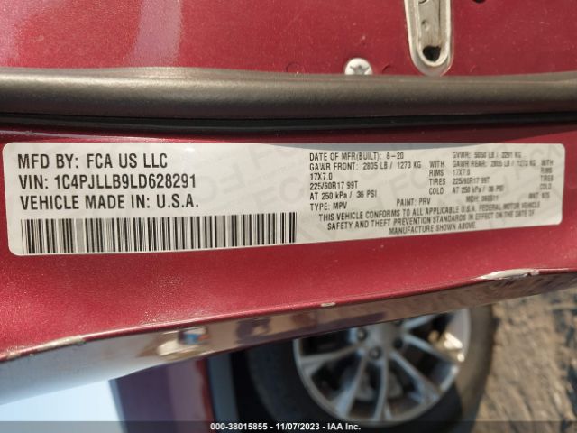 2020 JEEP CHEROKEE 1C4PJLLB9LD628291 Photo 8