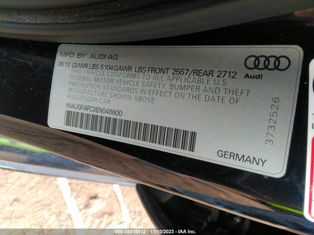 WAUGFAFC9EN049600 Audi A6 2.0t Premium