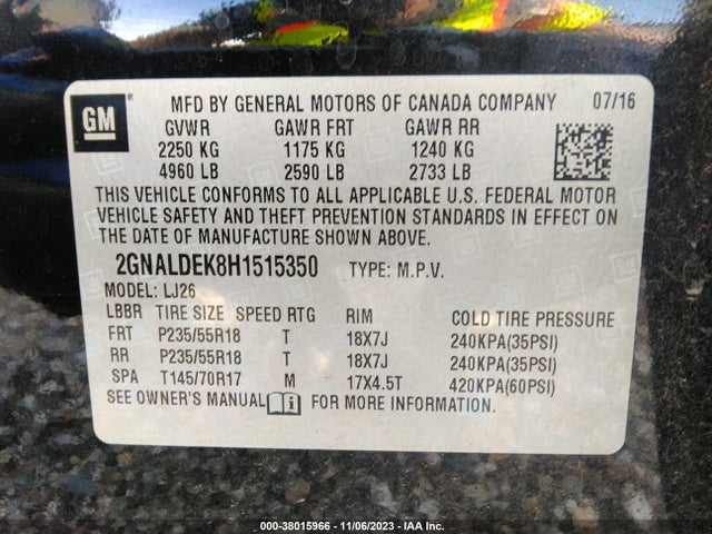 Chevrolet Equinox Premier 2017 2GNALDEK8H1515350 Image 9