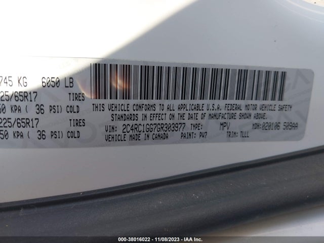 2C4RC1GG7GR303977 Chrysler Town & Country Limited Platinum