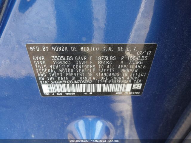 3HGGK5H08JM706952 Honda Fit Ex-l