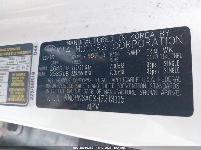 KIA Sportage Ex 2017 KNDPN3ACXH7213115 Image 9