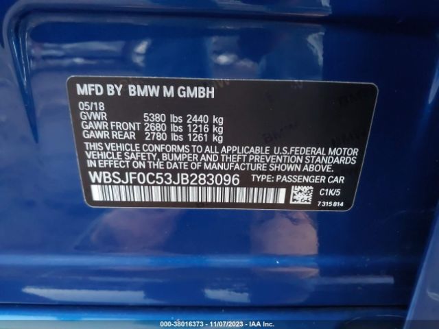WBSJF0C53JB283096 BMW M5